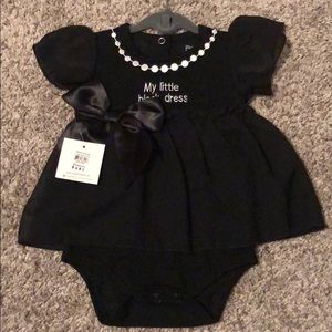 NWT “My little black dress” onesie 3-6 months